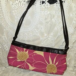 Victoria's Secret, Pink Floral Shoulder Bag, Faux Leather
